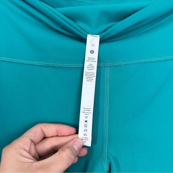 Lululemon Wunder Train High-Rise Crop 23" Maldives Green Size 12 - Picture 10 of 11
